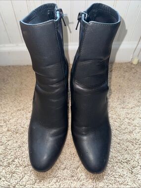 Black Leather Ankle Boots